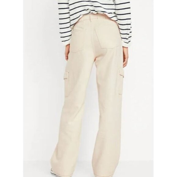 Old Navy Extra High-Rise Sky-Hi Wide Leg Cargo Pants Womens Size 16 Tall NWT - Picture 3 of 16